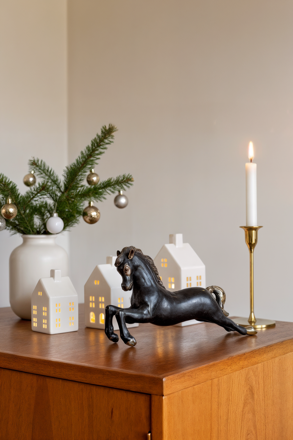 Vintage Jumping Horse Stallion Statue