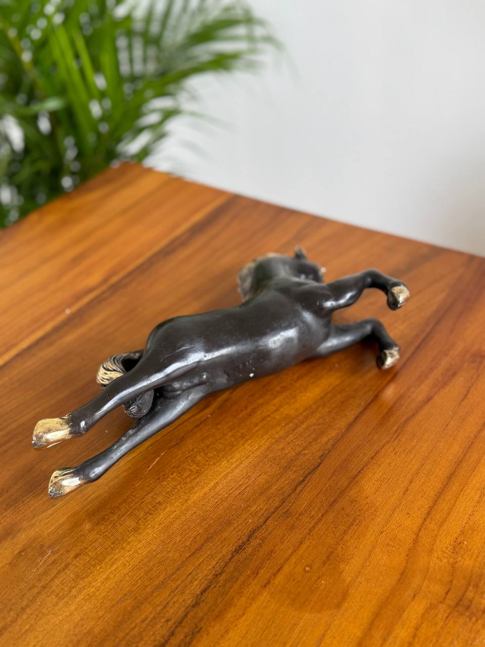 Vintage Jumping Horse Stallion Statue