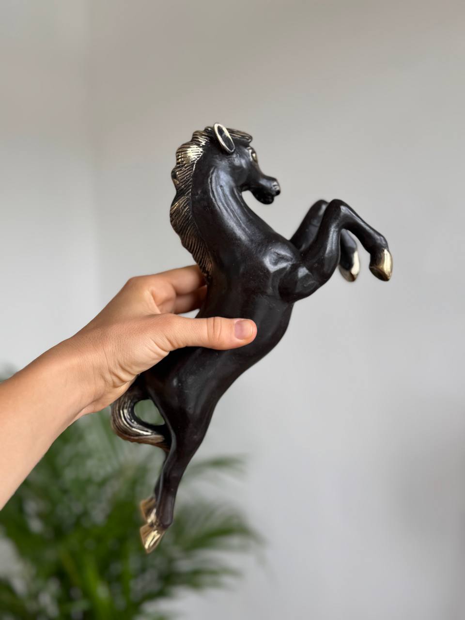 Vintage Jumping Horse Stallion Statue