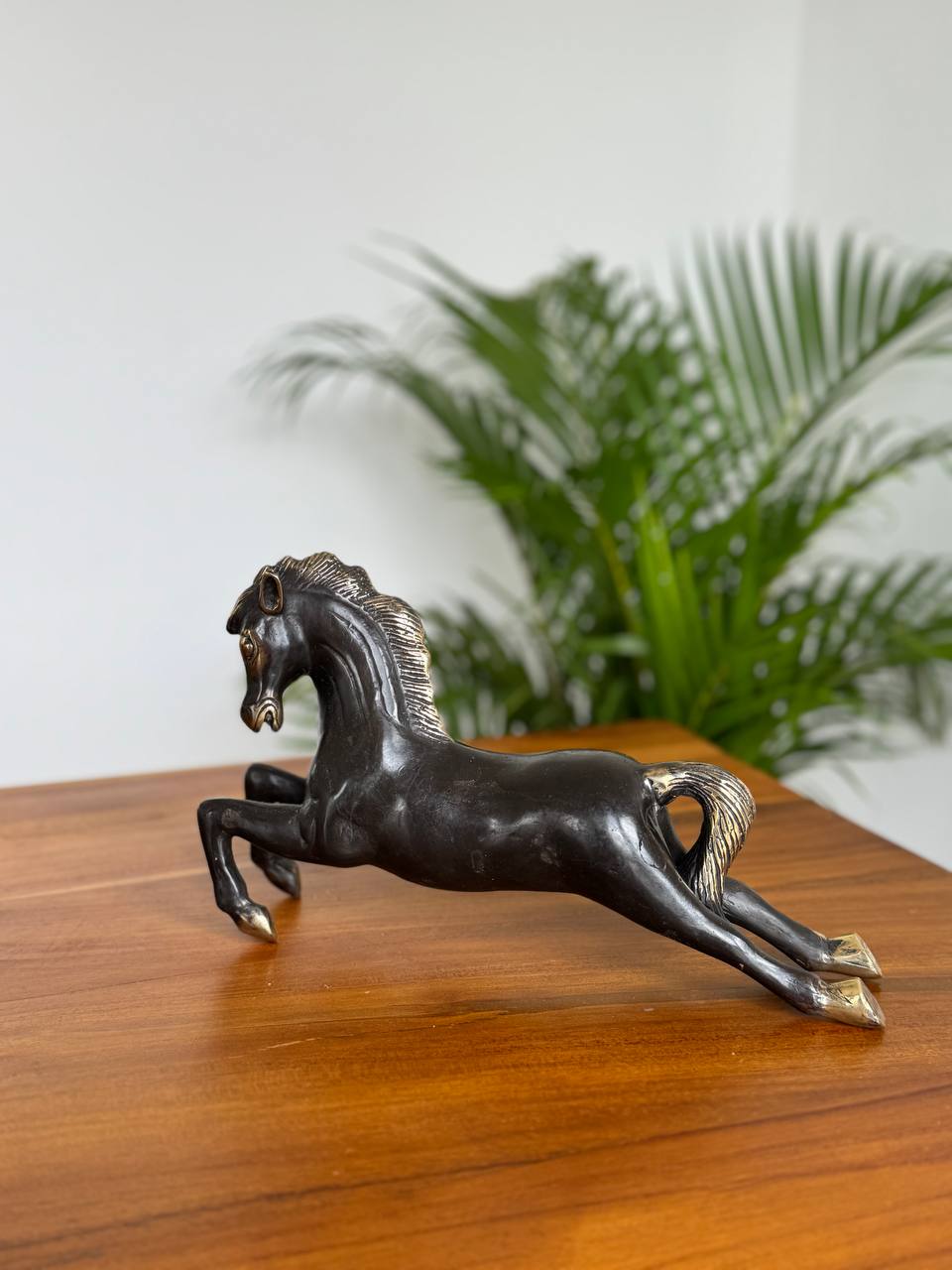 Vintage Jumping Horse Stallion Statue