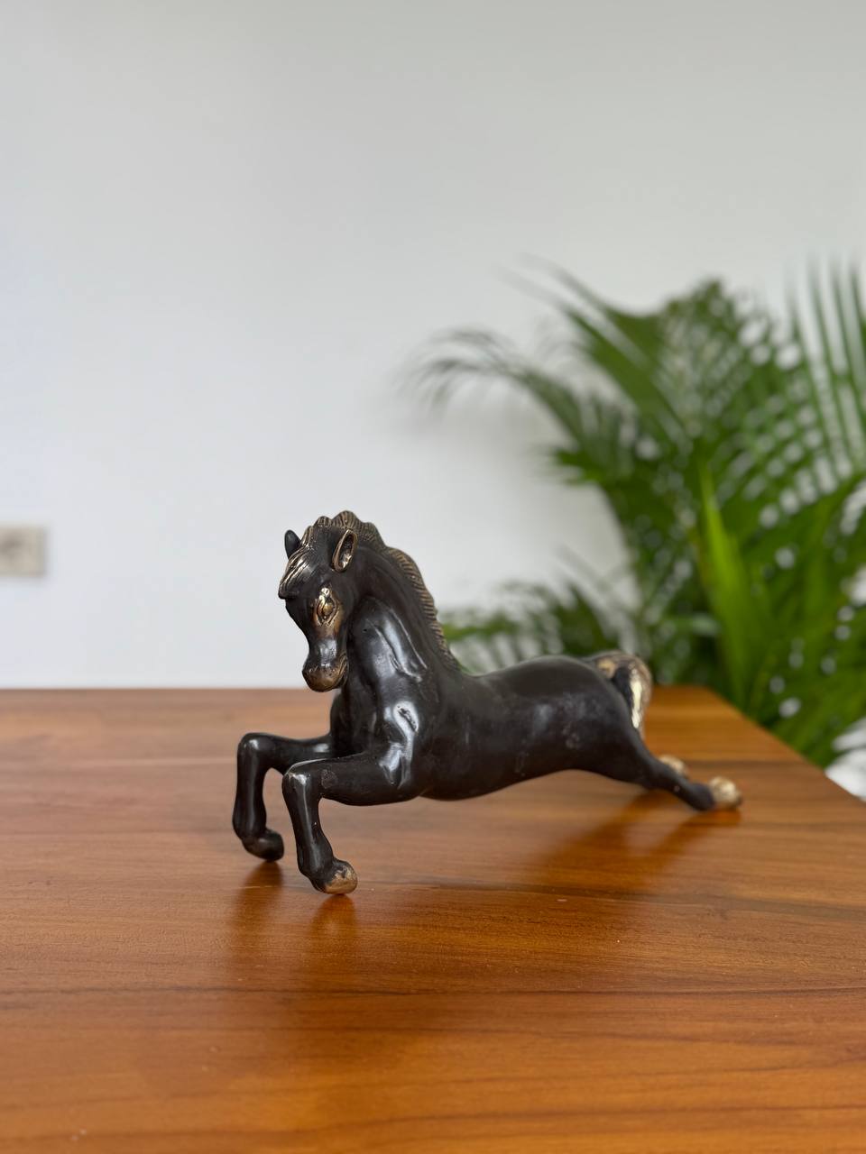 Vintage Jumping Horse Stallion Statue