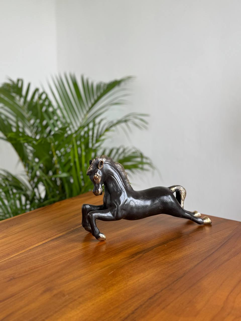 Vintage Jumping Horse Stallion Statue