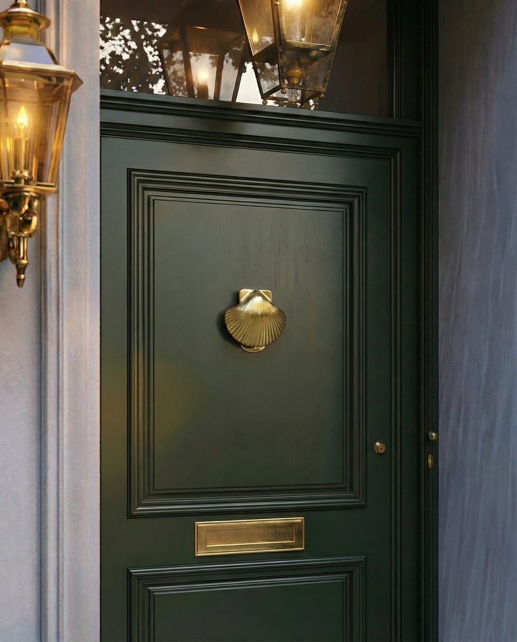 Vintage Brass Shell Door Knocker
