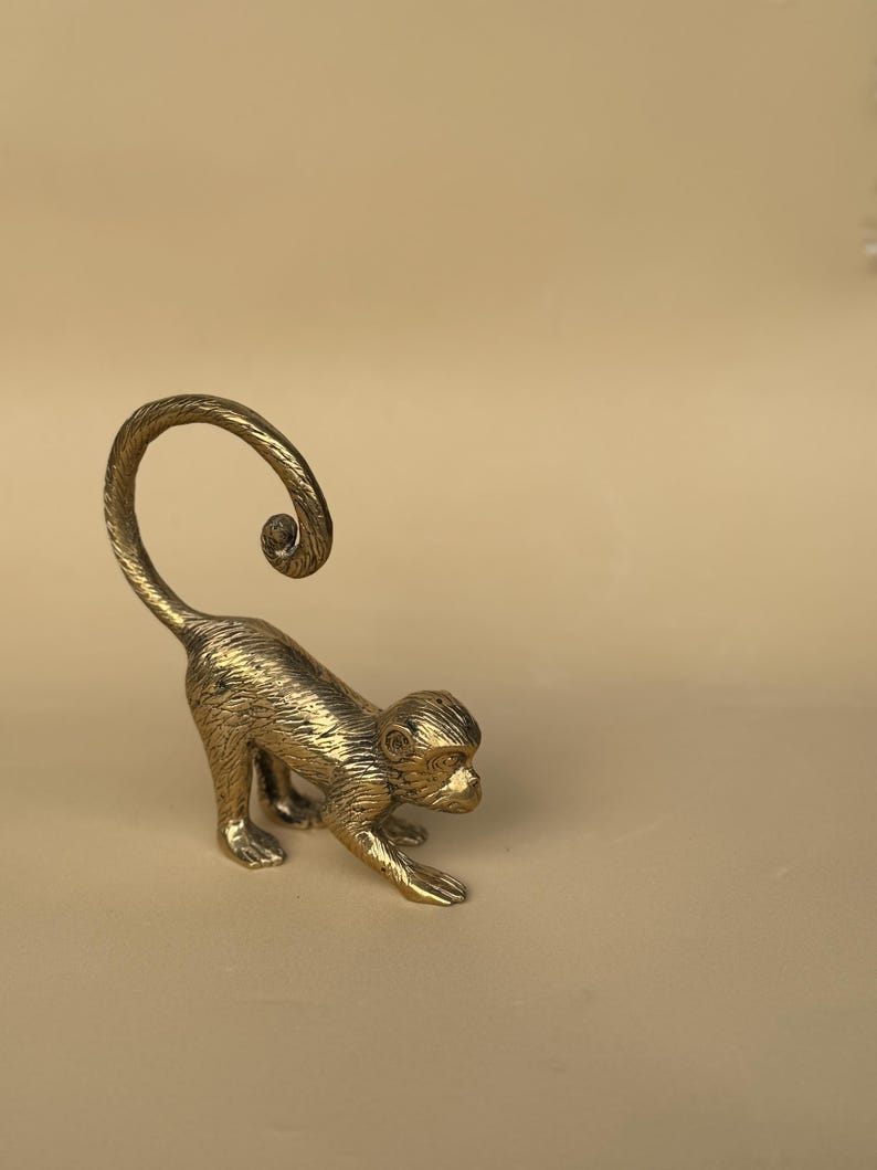 Monkey Figurine In Gold