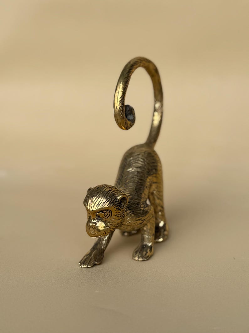 Monkey Figurine In Gold