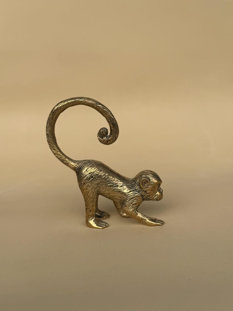 Monkey Figurine In Gold