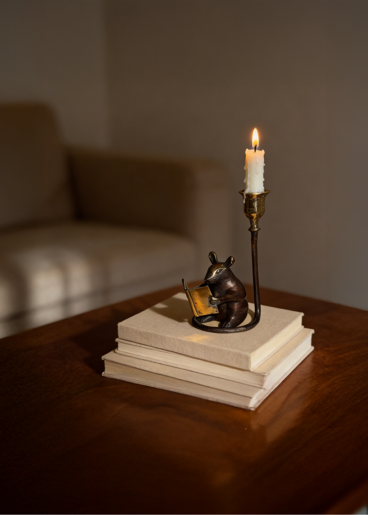 Mouse Candleholder, Vintage home gift