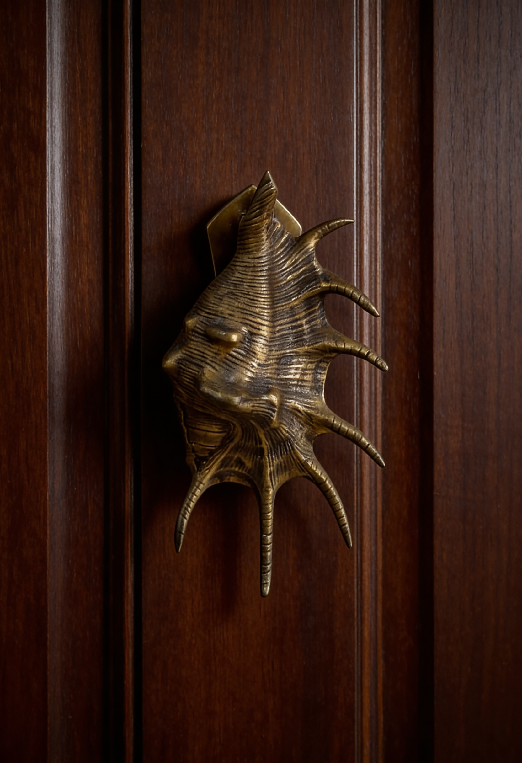 Vintage Brass Conch Shell Door Knocker