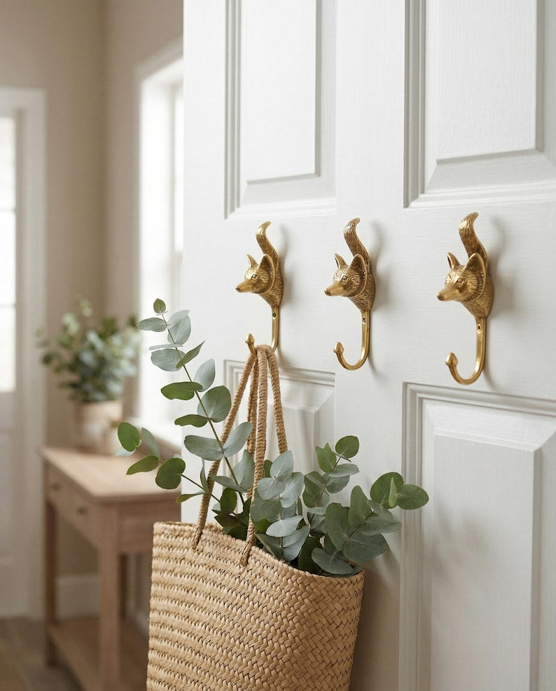 Gold Fox Wall Hook