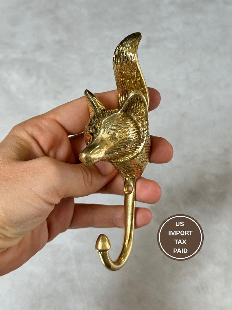 Gold Fox Wall Hook