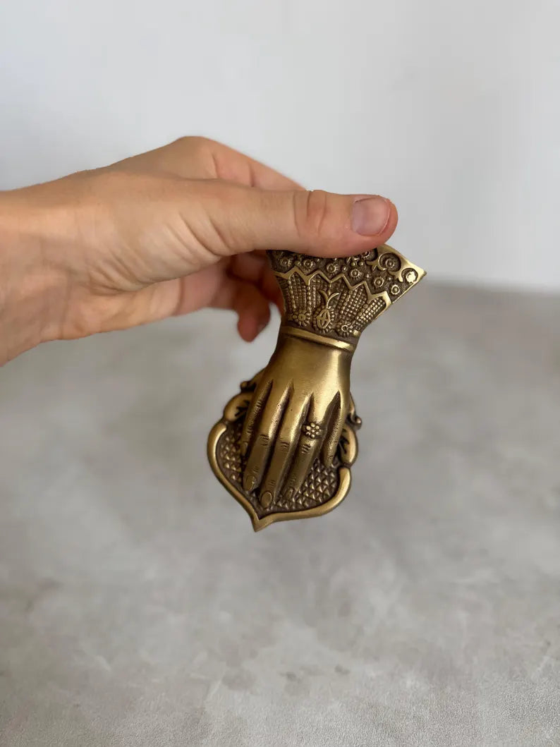 Brass "Hand" Clip, Towel Holder