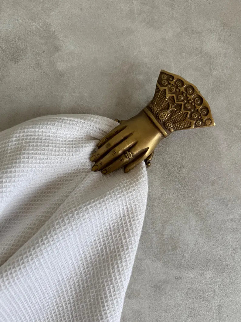 Brass "Hand" Clip, Towel Holder