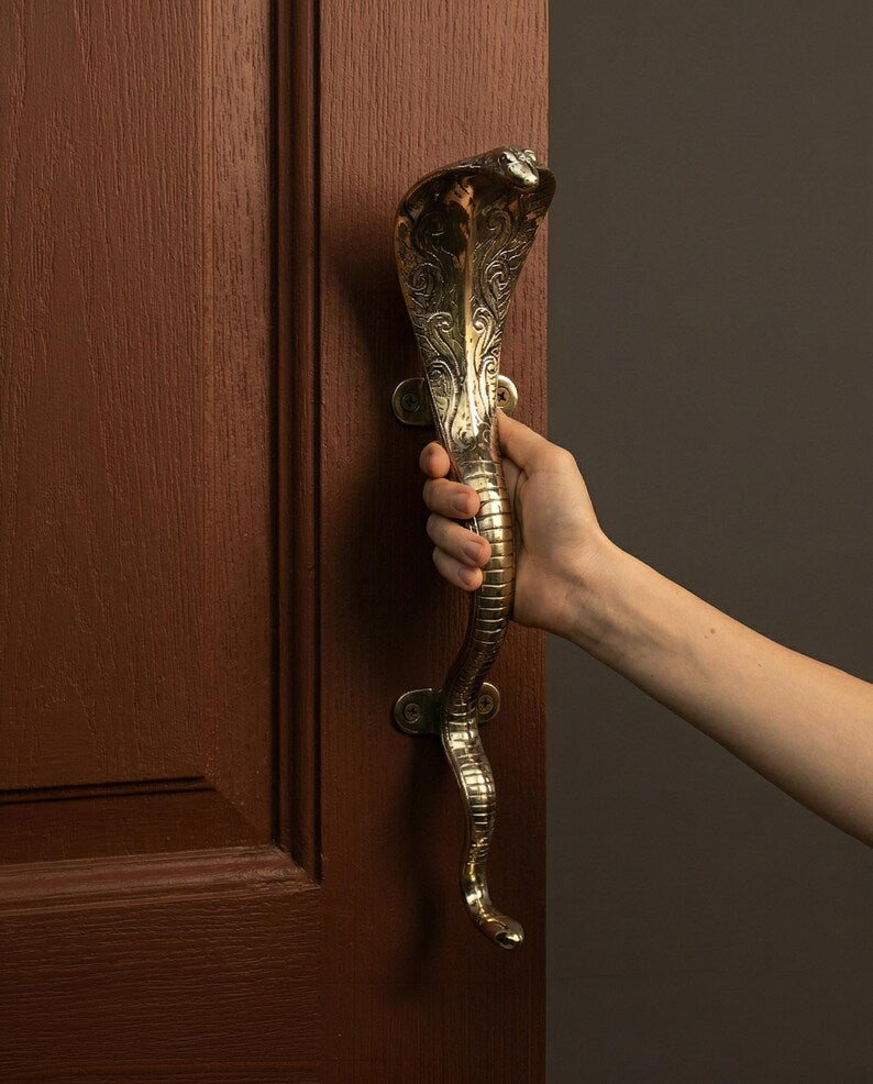 Luxury Brass Door Handle "Cobra"