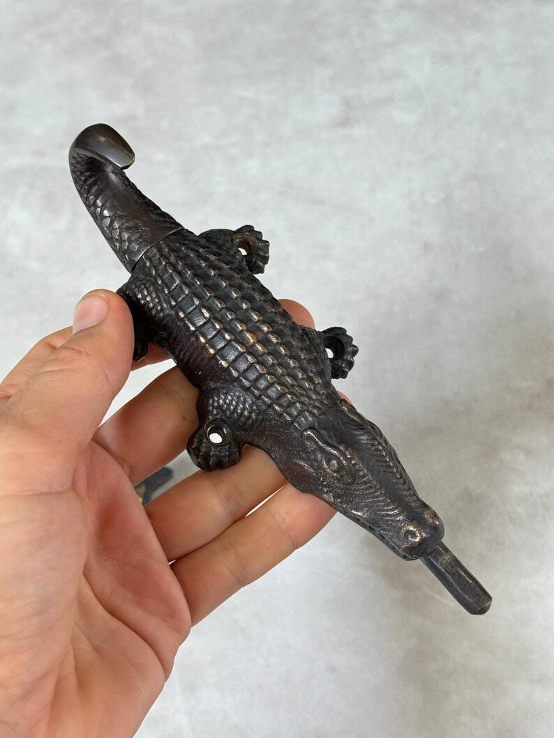 Brass Crocodile Door Latch Lock