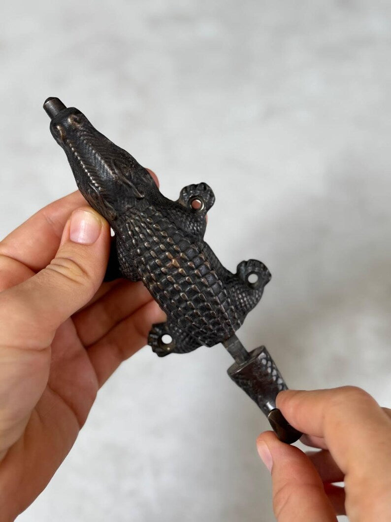 Brass Crocodile Door Latch Lock