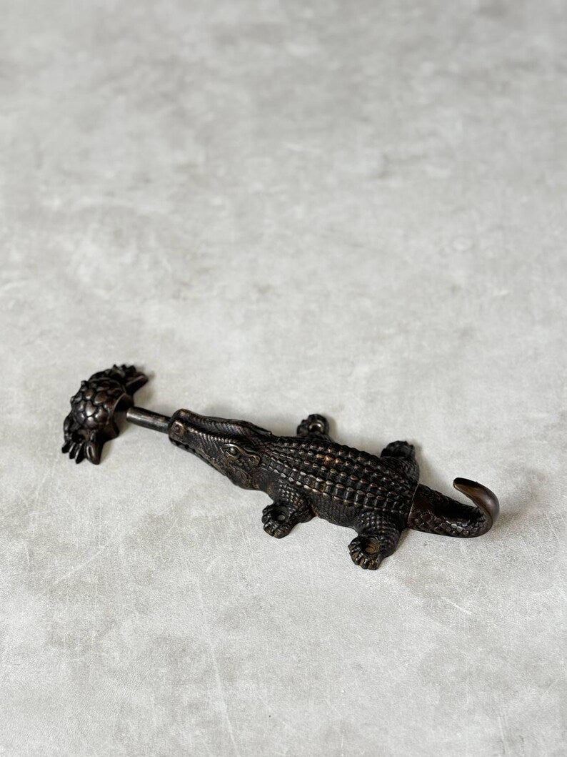 Brass Crocodile Door Latch Lock