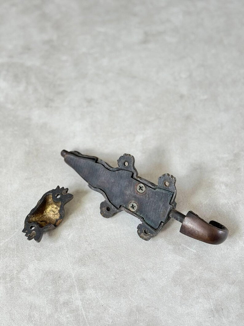 Brass Crocodile Door Latch Lock