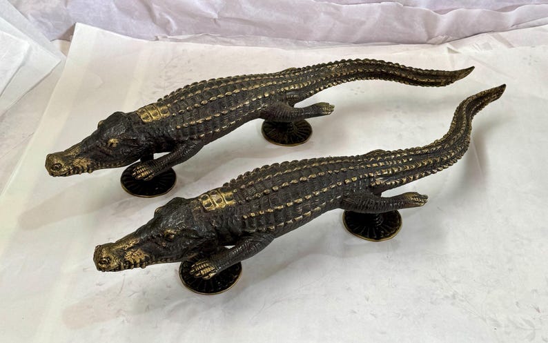Brass Door Handle Alligator