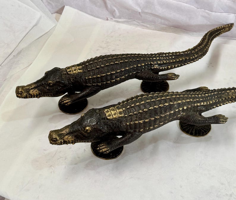 Brass Door Handle Alligator