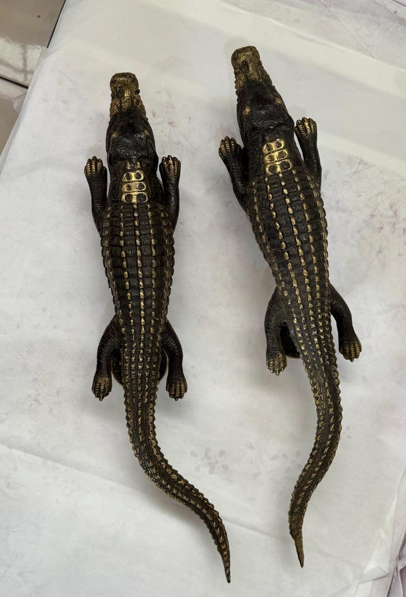 Brass Door Handle Alligator