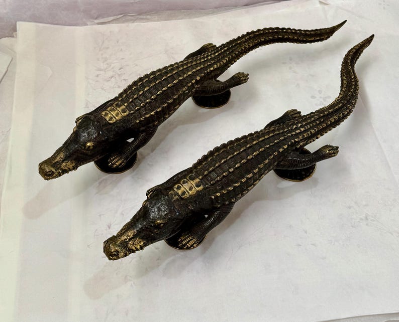 Brass Door Handle Alligator