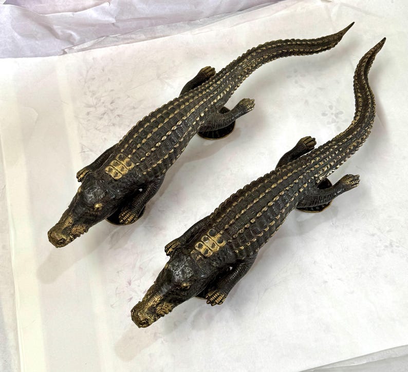 Brass Door Handle Alligator