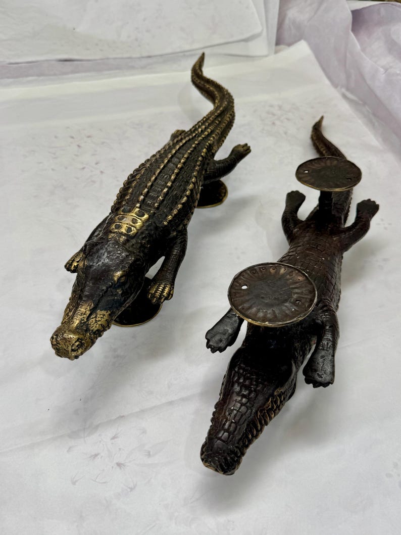 Brass Door Handle Alligator