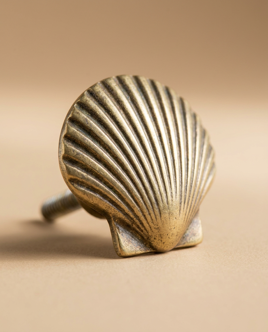 Brass Shell Drawer Knob