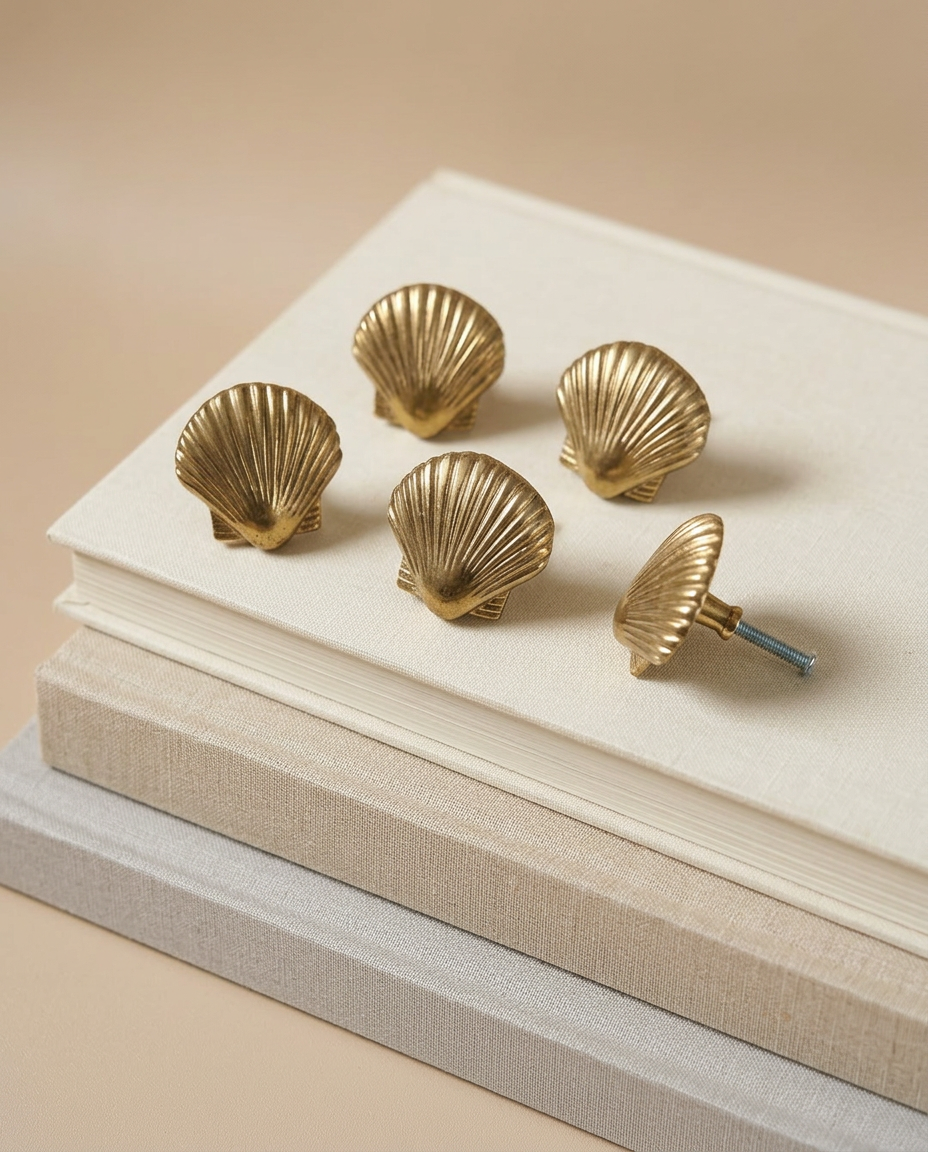 Brass Shell Drawer Knob
