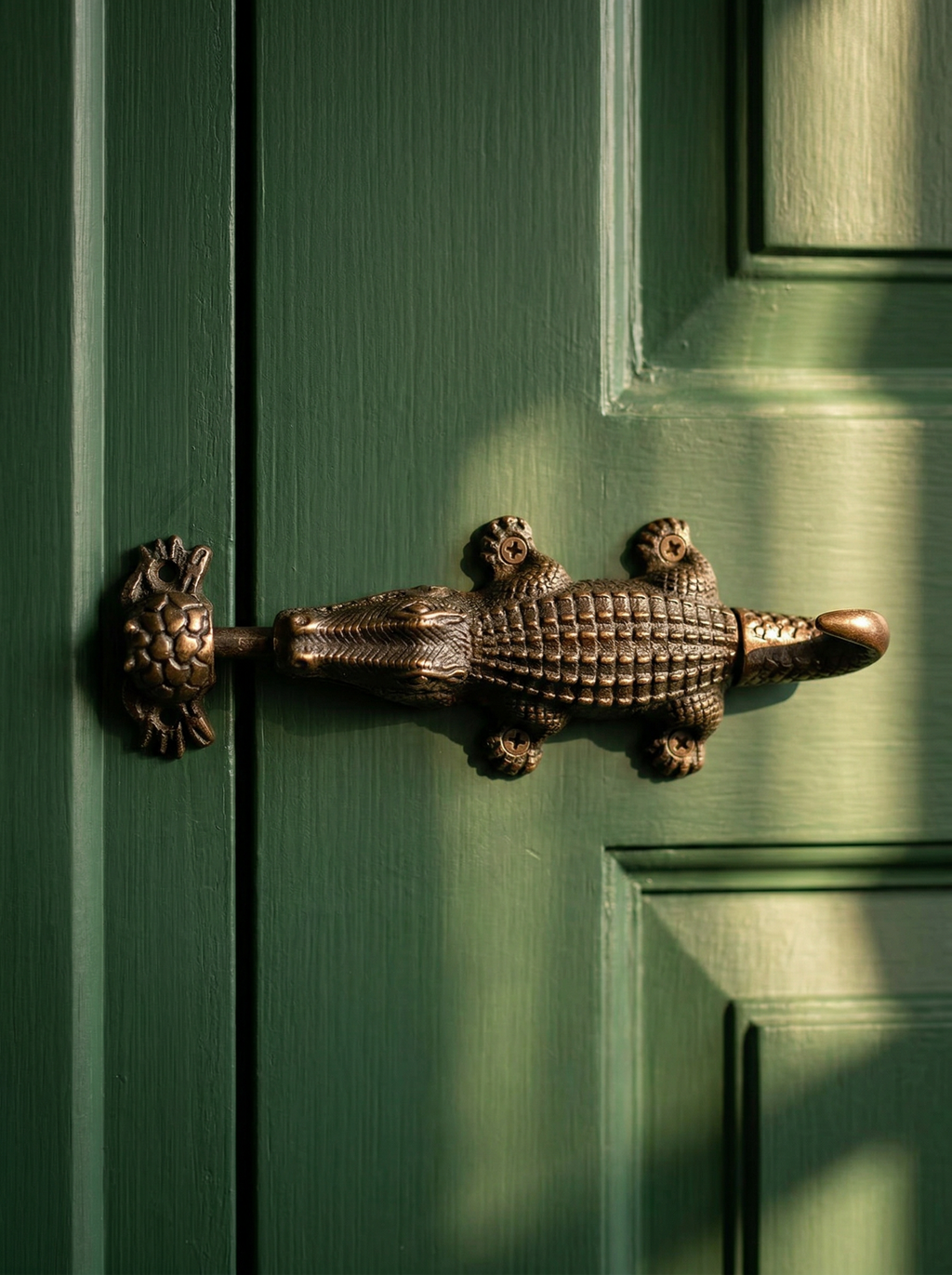 Brass Crocodile Door Latch Lock