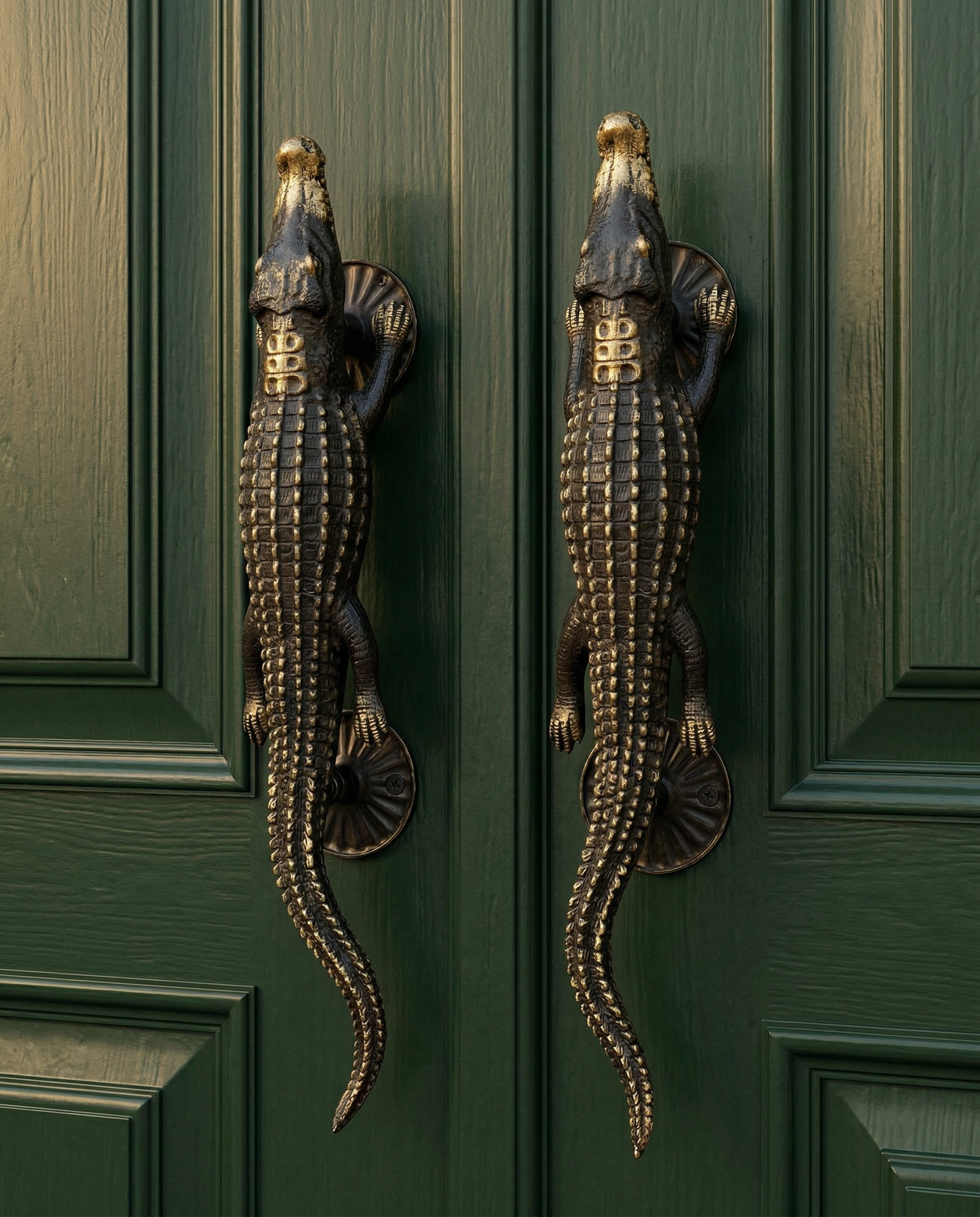 Brass Door Handle Alligator