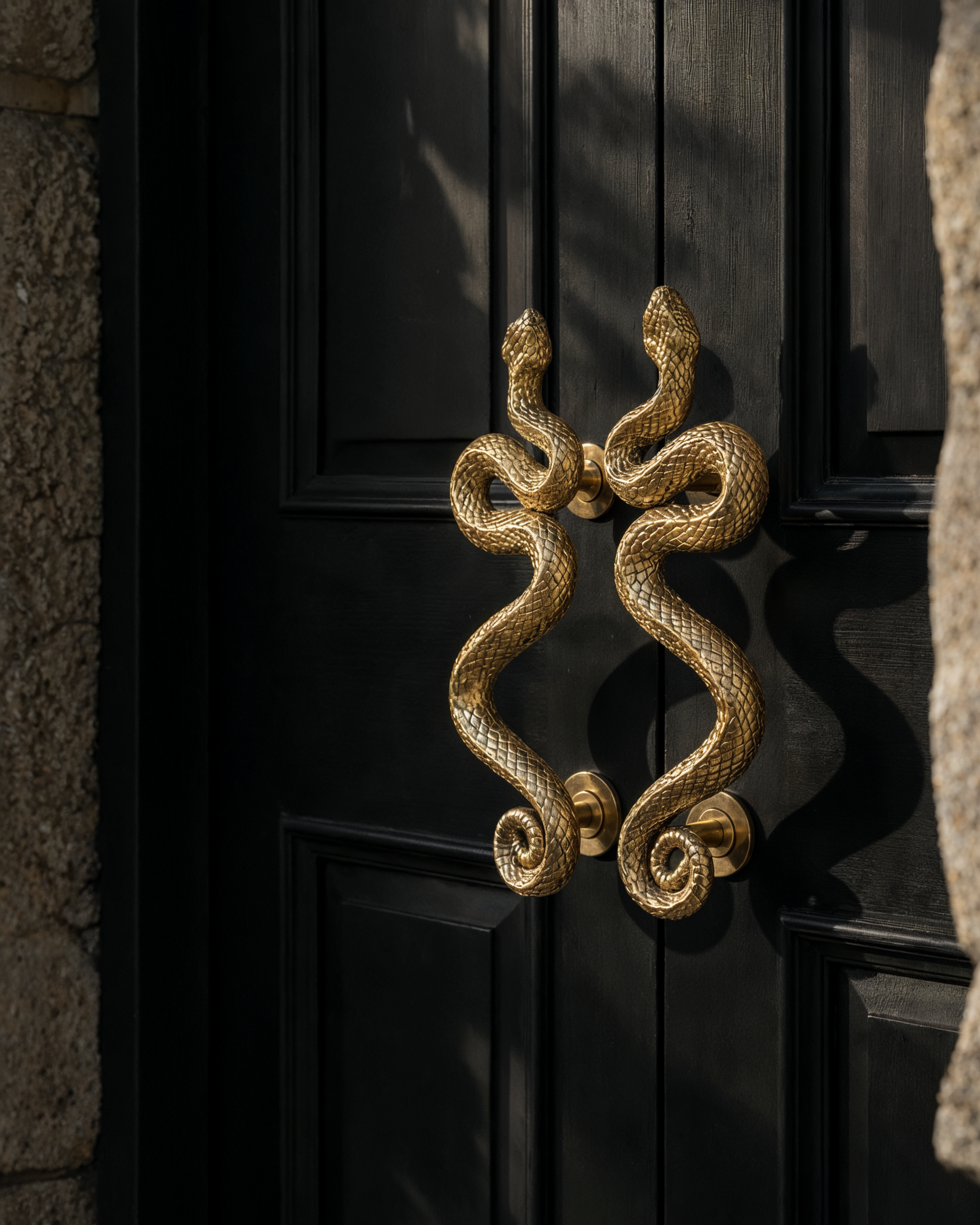 Brass Snake Door Handle