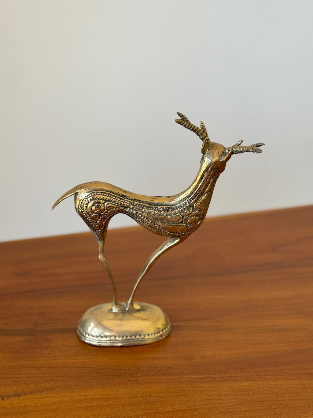 Handcrafted Brass Deer Statue