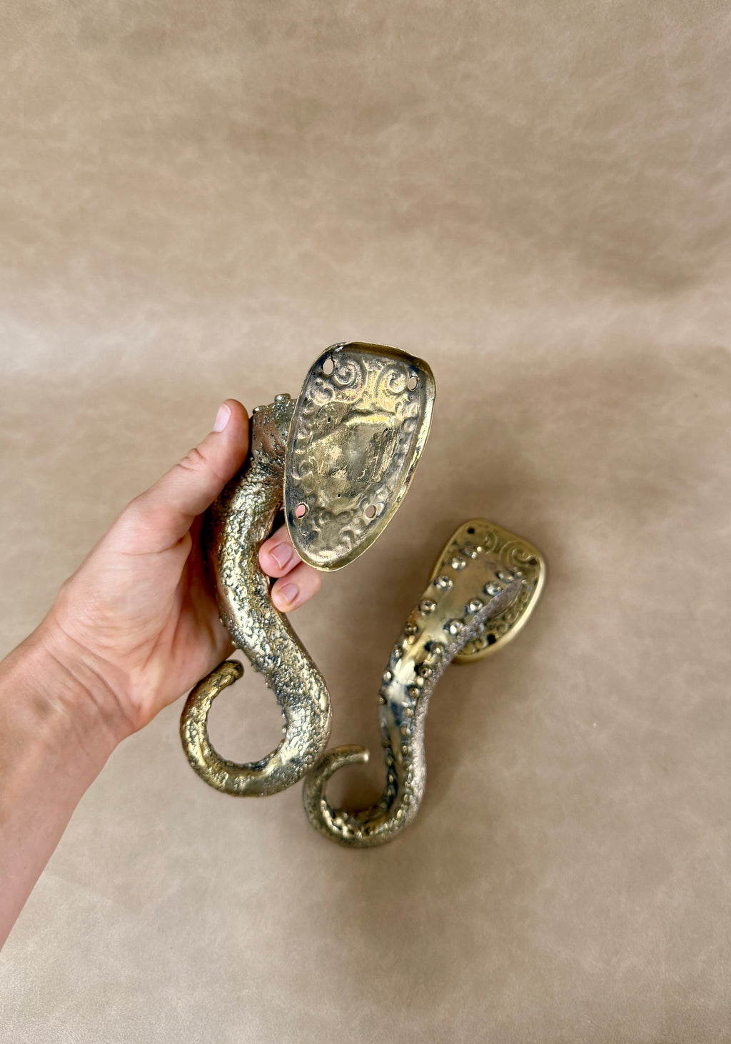 Brass Octopus Tentacle Door Pull