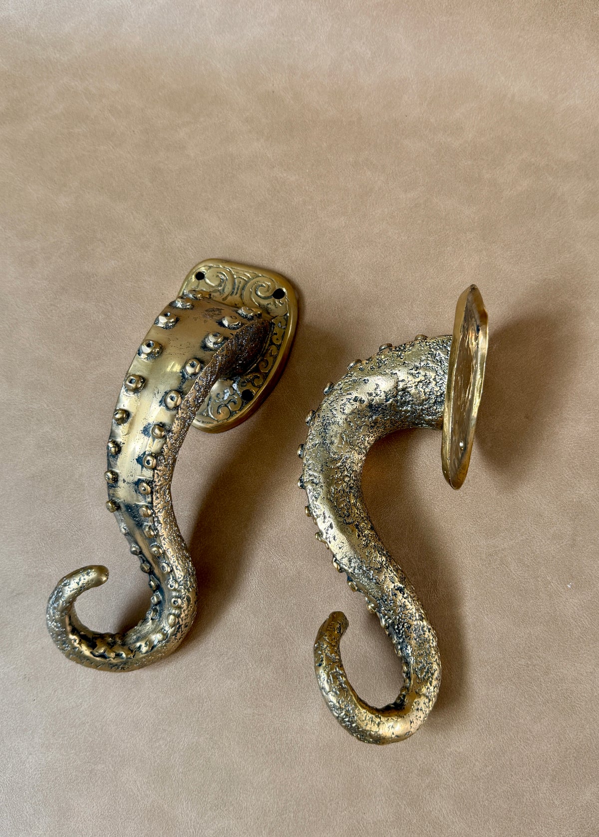 Brass Octopus Tentacle Door Pull