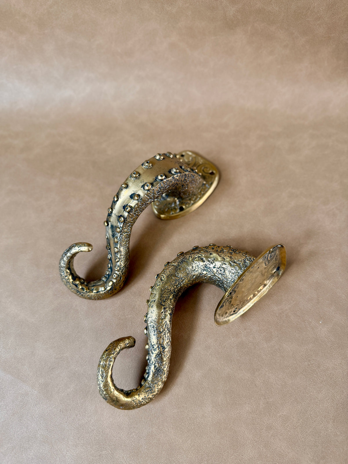 Brass Octopus Tentacle Door Pull