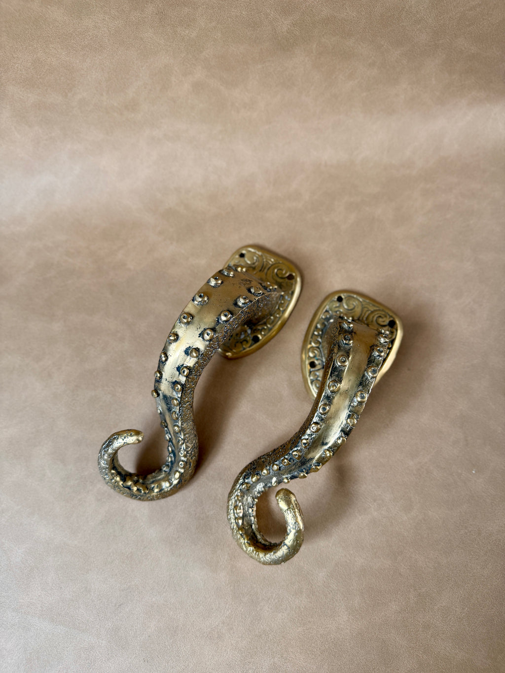 Brass Octopus Tentacle Door Pull