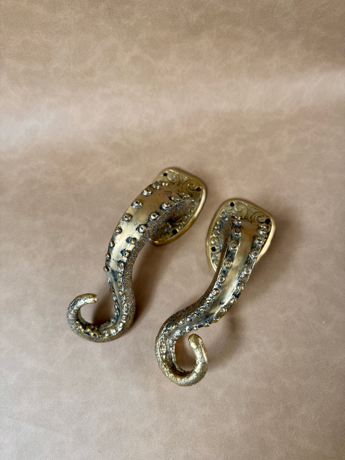 Brass Octopus Tentacle Door Pull