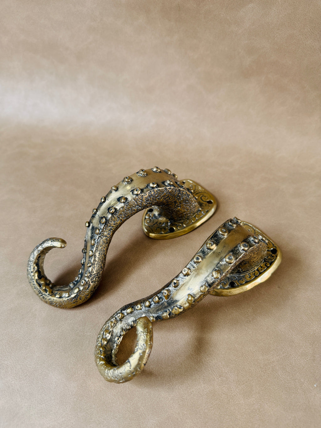 Brass Octopus Tentacle Door Pull