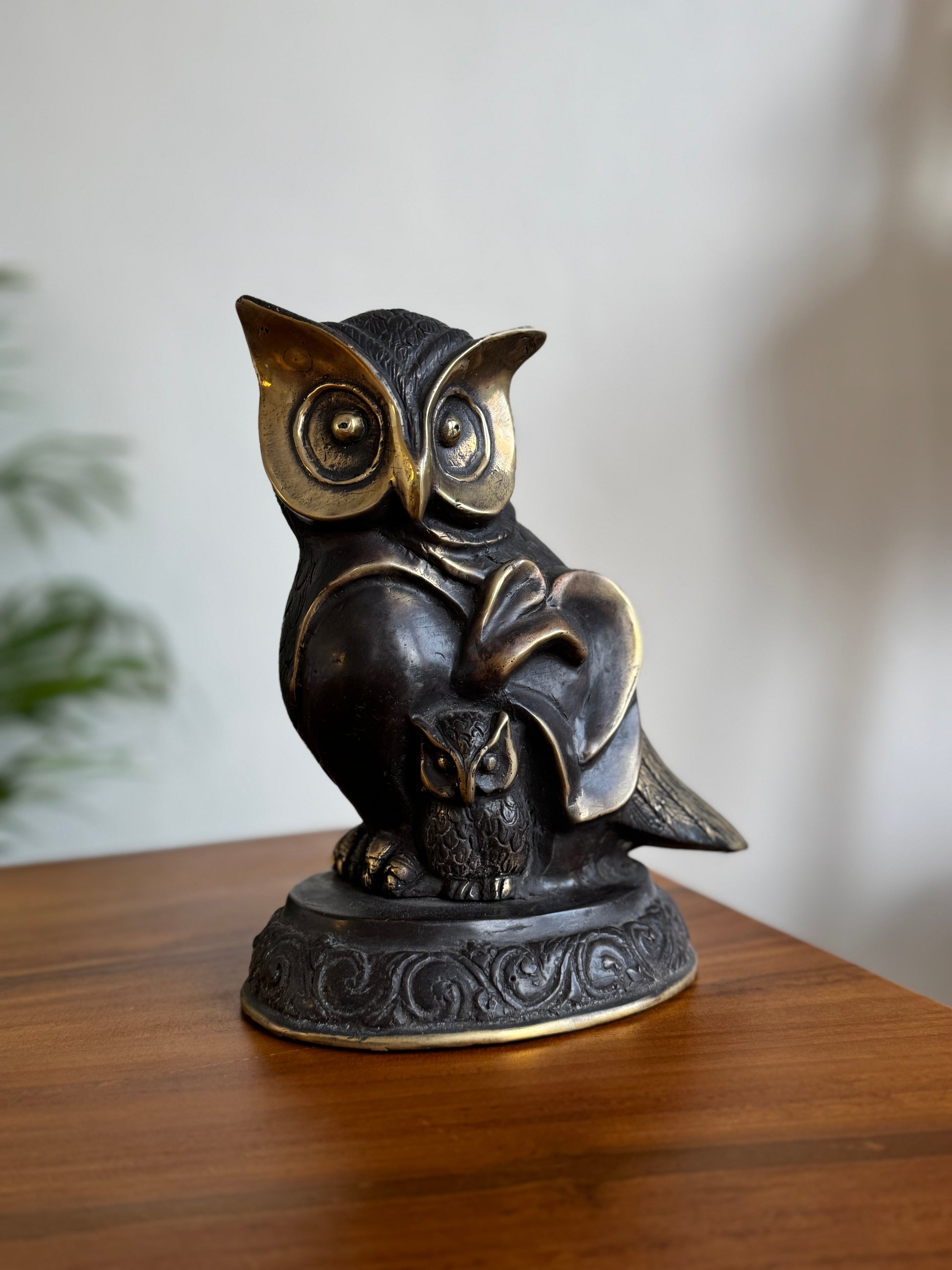 Vintage Brass Owl Figurine