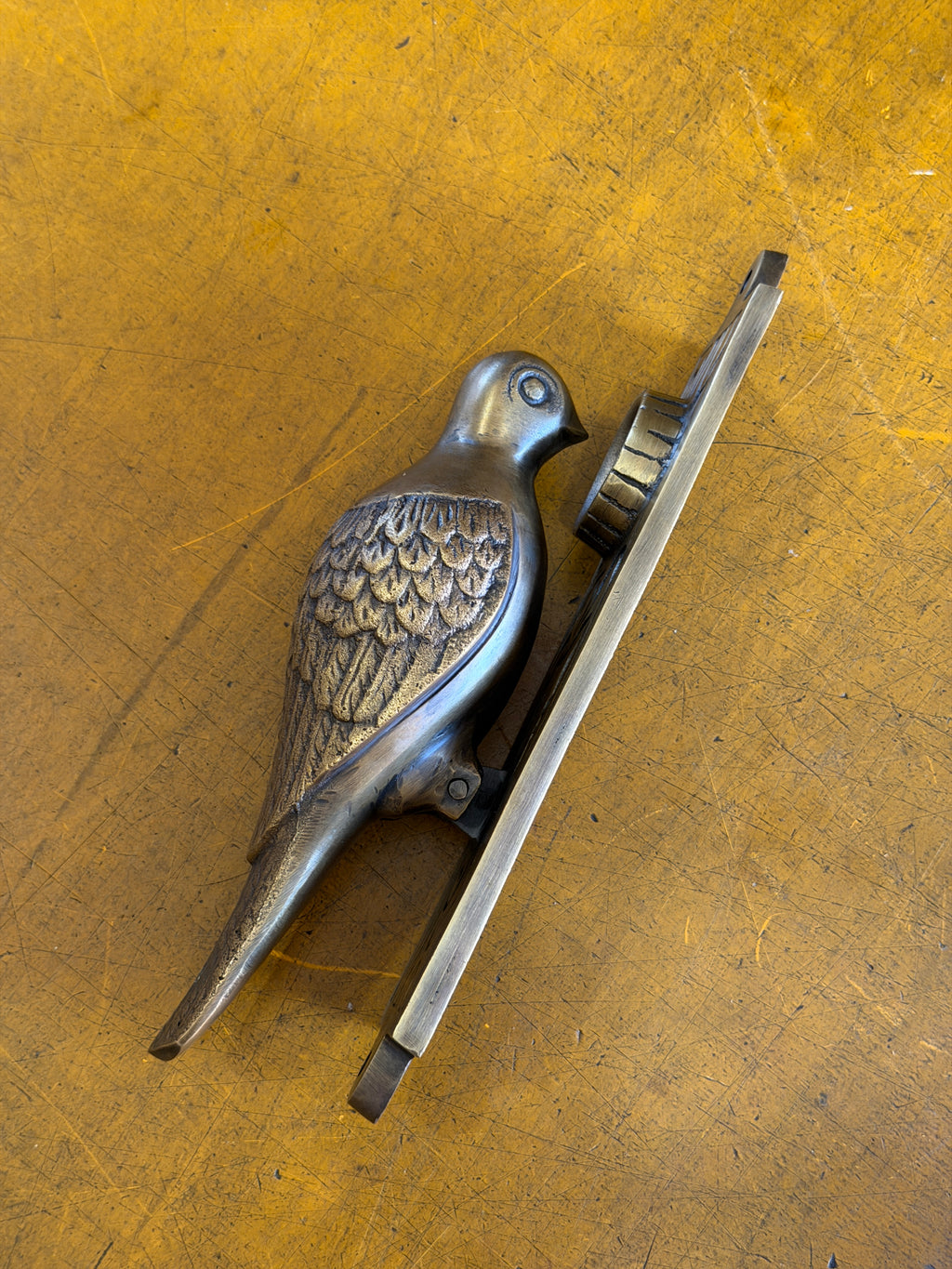 Vintage Brass Bird Door Knocker "Meadow"