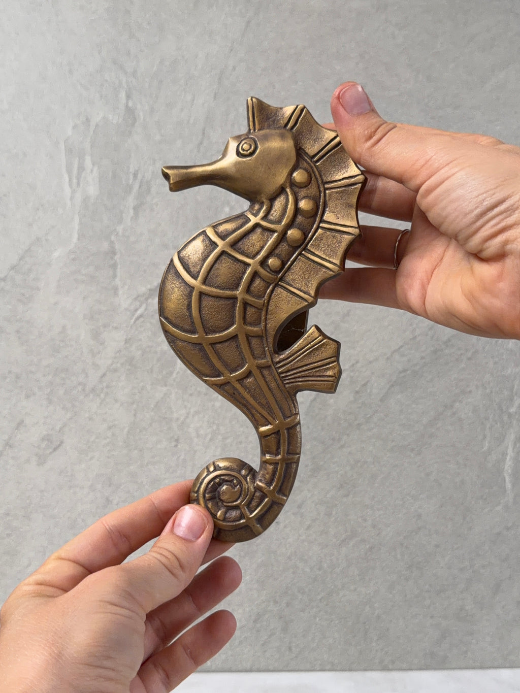 Brass Seahorse Door Knocker