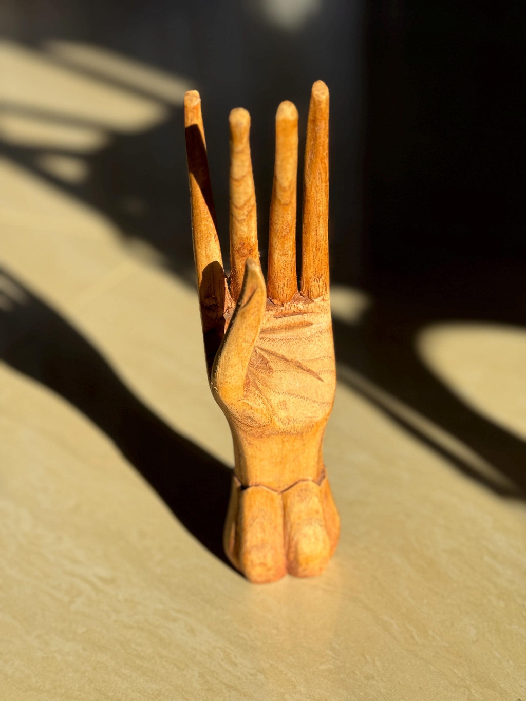 Wooden Hand Jewelry Organizer