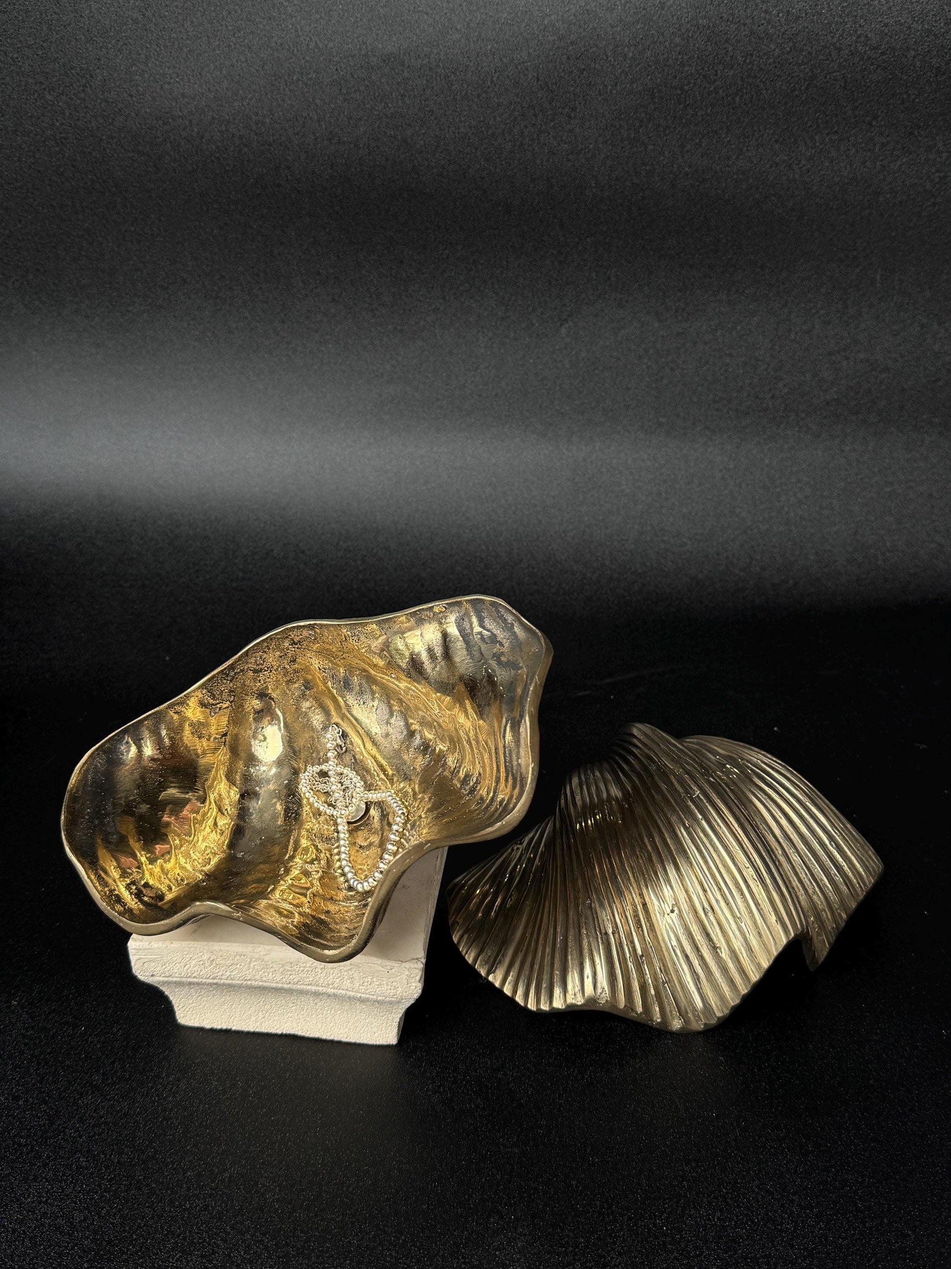Brass Clam Shell Jewelry Dish
