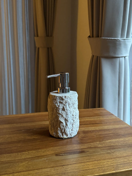 Beige Natural Stone Soap Dispenser