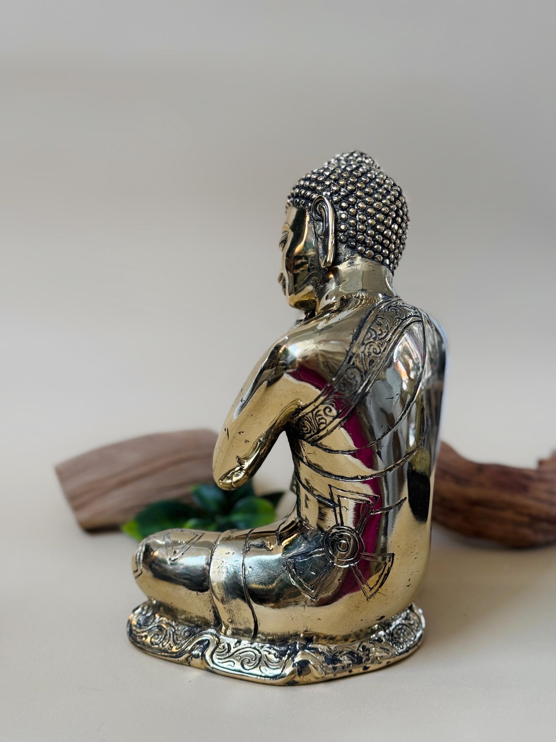 Brass Buddha Resting Head Statue