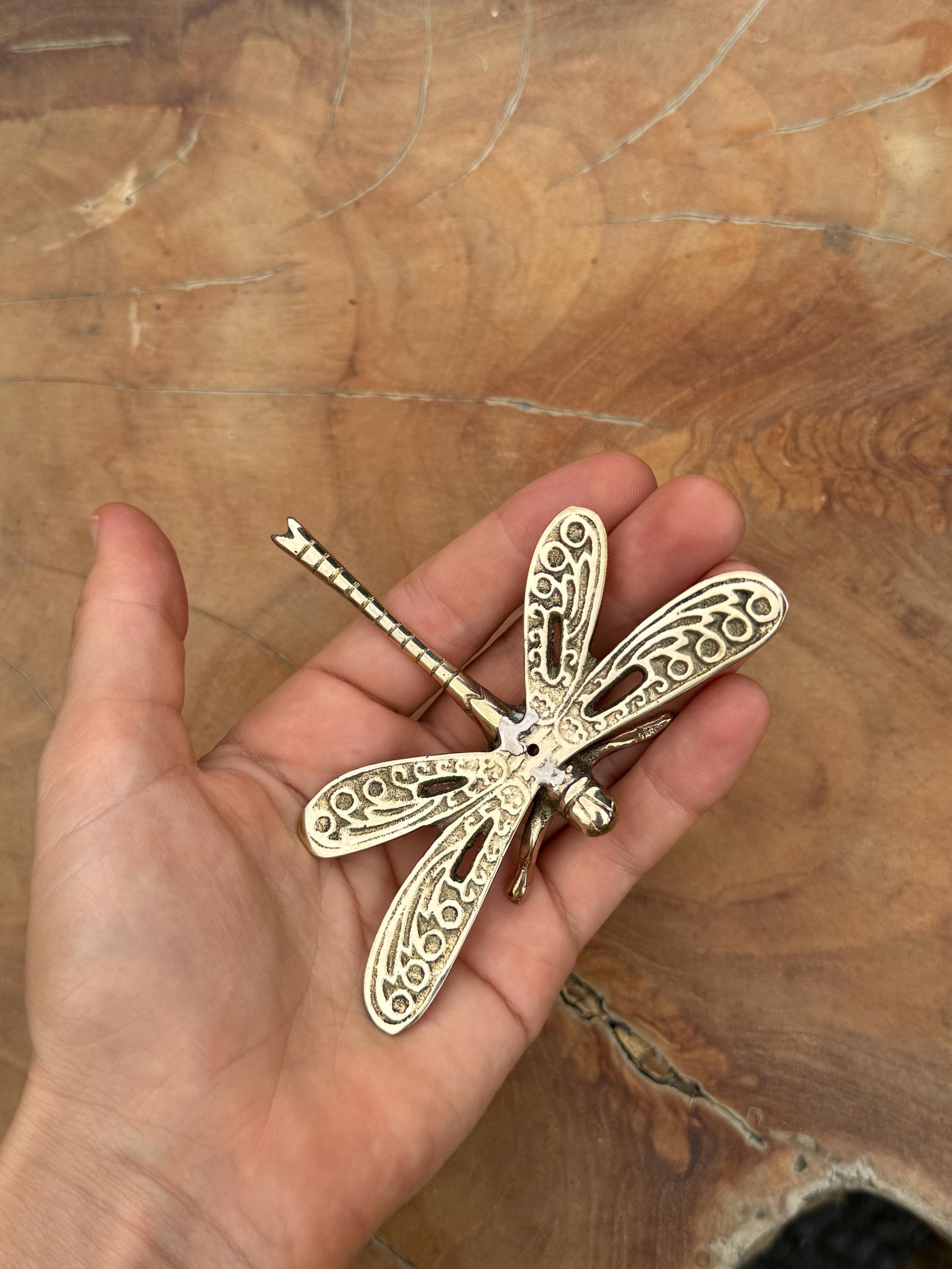 Brass Handcrafted Dragonfly Incense Stick Holder