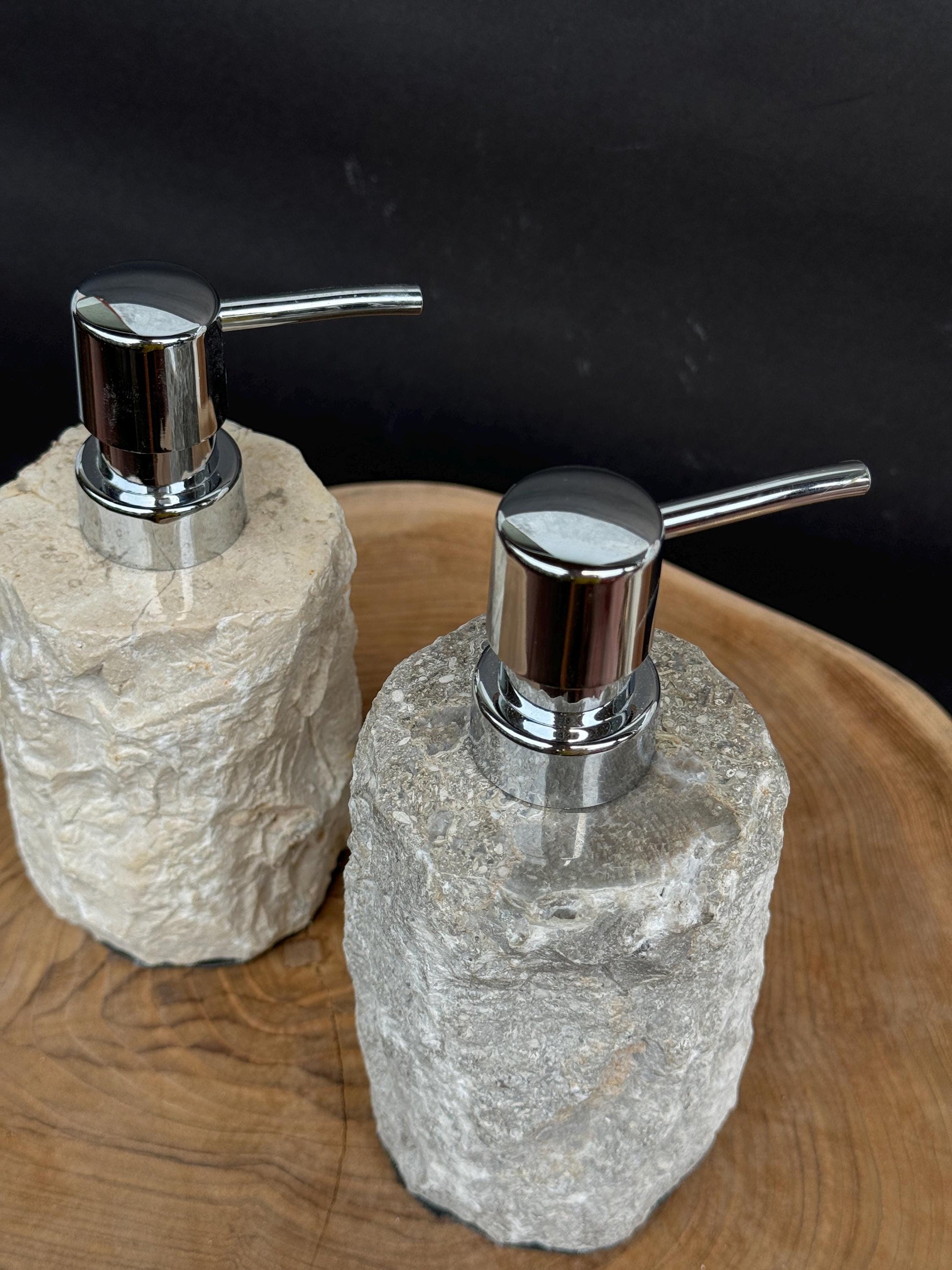 Beige Natural Stone Soap Dispenser