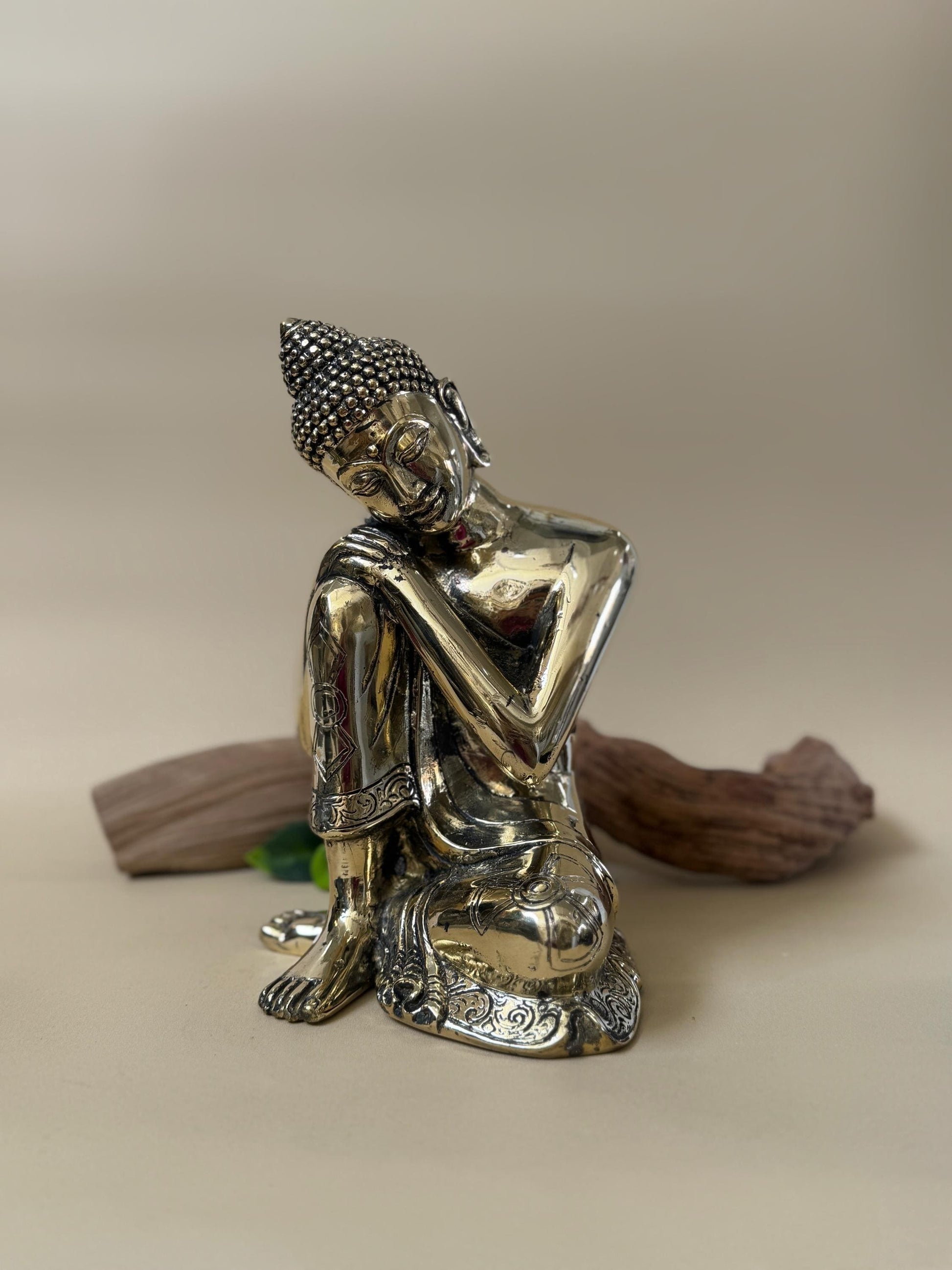 Brass Buddha Resting Head Statue