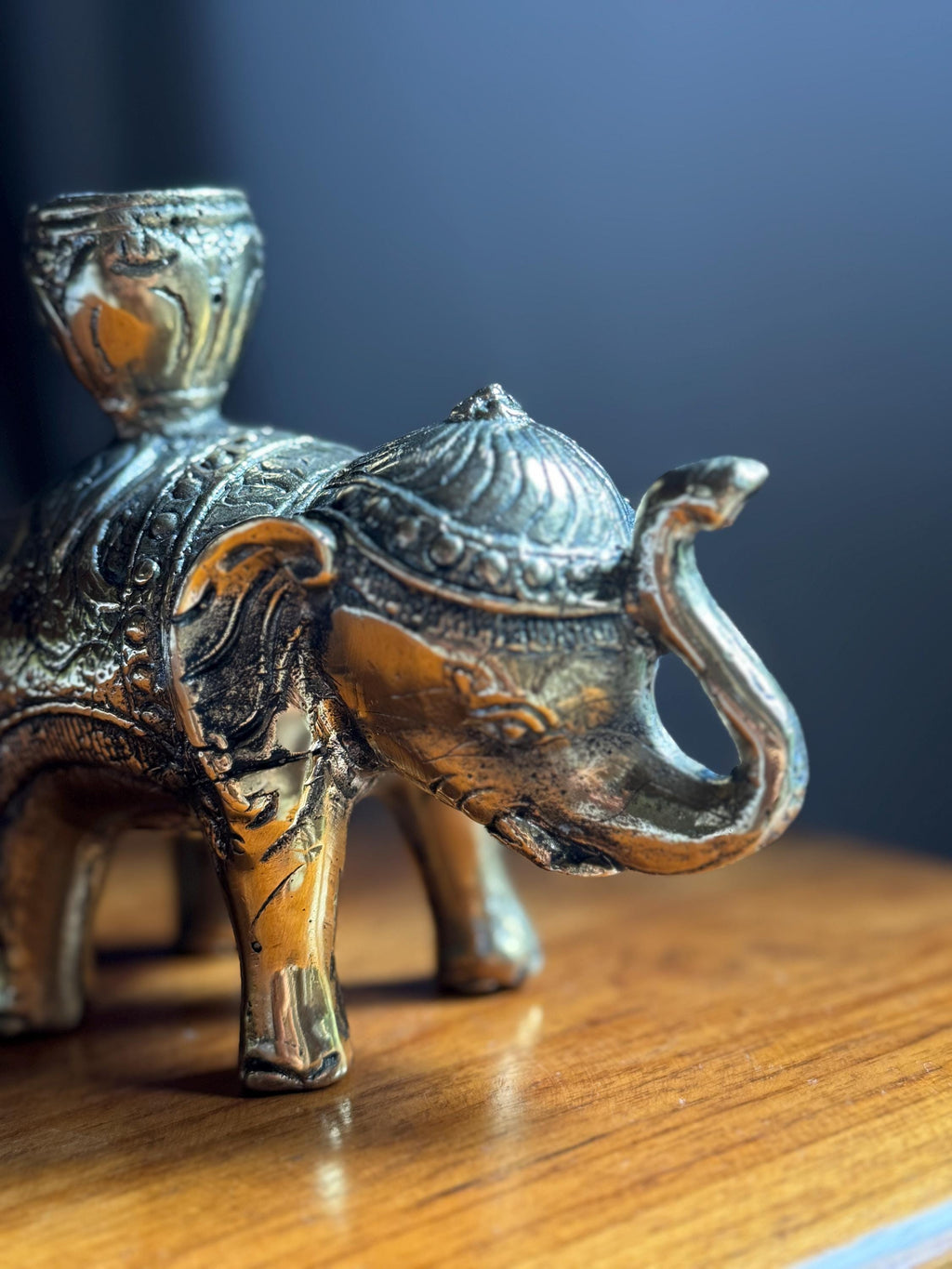 Brass Elephant candleholder